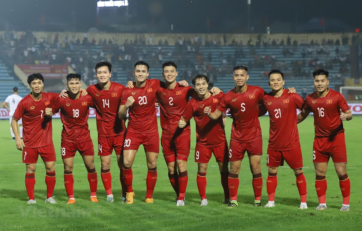Đội tuyển Việt Nam sẽ có 3 trận giao hữu quan trọng trong tháng Mười nhằm chuẩn bị cho Vòng loại World Cup 2026. (Ảnh: Hoài Nam/Vietnam+)